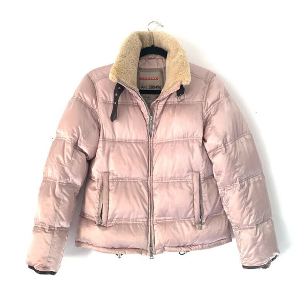 prada down jacket with fur